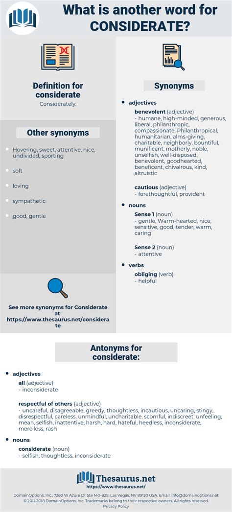 considerate thesaurus|another word for considerate.